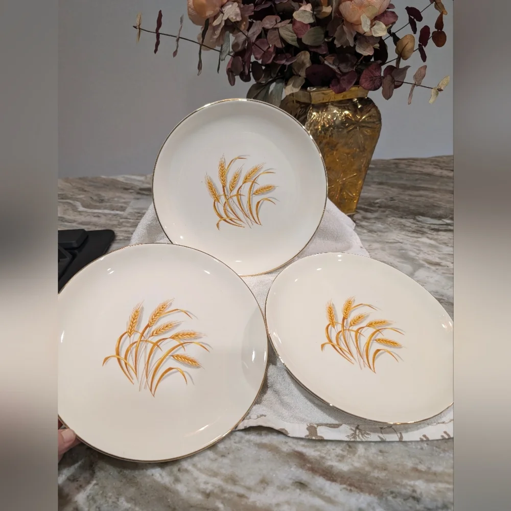 Homer Laughlin Golden Wheat plates - Picture 1 of 5